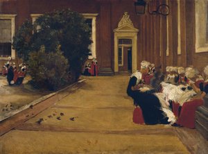 アムステルダムの孤児少女、1876 作： Max Liebermann