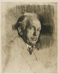 作曲家リチャード・シュトラウスの肖像1864-1949、c。 1914年。 作： Max Liebermann