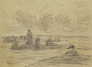 ネットの修理、1894 作： Max Liebermann