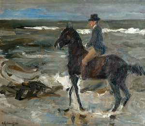 ビーチでのライダー 作： Max Liebermann