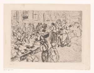 アムステルダムの旧ユダヤ人街でのストリート トレード 作： Max Liebermann