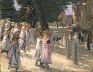 エダムの学校への道（キャンバスに油彩） 作： Max Liebermann