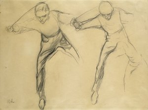 2人の男性像 作： Max Liebermann