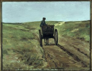 カトワイク近くの砂丘のワゴン 作： Max Liebermann