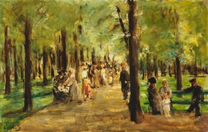 ティーアガルテンの歩行者;ティーアガルテンの歩行者、1918年 作： Max Liebermann