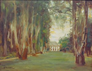 ヴィラのあるヴァンゼー庭園-ヴァンゼー庭園のビルケナリー死ぬ 作： Max Liebermann