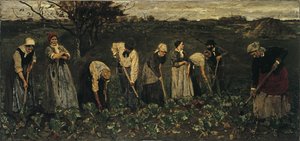 ビートフィールドの労働者 作： Max Liebermann