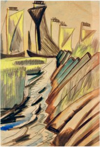 堤防のボート 作： Max Pechstein