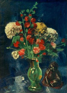 中国の仏像のある静物画