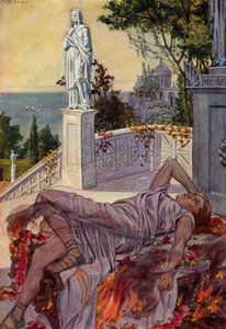 Aeneas に見捨てられた後、Dido は自殺します (色リソ)