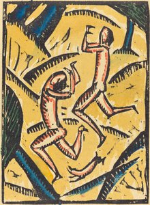 風景の中の 2 人のヌード ダンサー 作： Max Zachmann