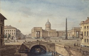 1817年、サンクトペテルブルクのカザン大聖堂 作： Maxim Nikiphorovich Vorobyev