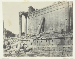 バールベック・ヘリオポリス、ジュピター神殿、東部戦線、シリア、184951年、プリント1852年。 作： Maxime Du Camp