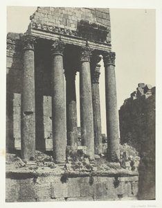 バールベック・ヘリオポリス、ジュピター神殿、南東の角度から見た図、シリア、184951年、1852年印刷。