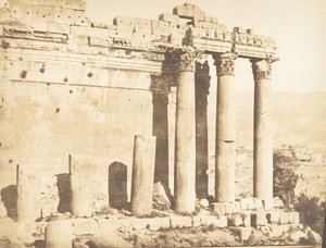 ユピテル神殿の西側列柱、バールベック・ヘリオポリス、1850年9月15日。
