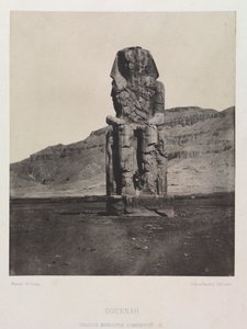 アメンホテプ3世の巨像モノリス、グルナ、1849-1851年。 作： Maxime Du Camp