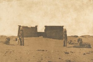 セボナ神殿のドロモス、1850年4月3日。 作： Maxime Du Camp