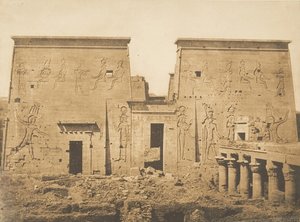 フィラエのイシス大神殿のドロモスとピロネス、1850年4月13日。