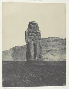 グルナ《メムノンの像》テーベ、184951年、1852年印刷。 作： Maxime Du Camp