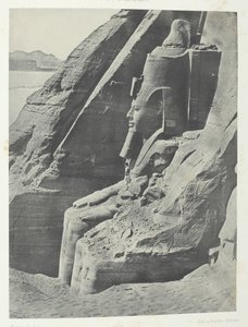 イブサンブール《横顔を見たフレのスペオスの東洋の巨像》ヌビア、184951年、1852年印刷。