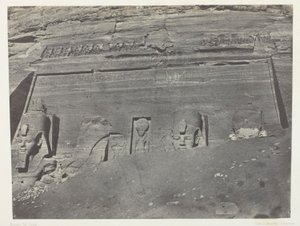 イプサンブール、ヌービー、アルバム『エジプト、ヌービー、パレスチナ、シリア』（1852年）より、102版。 作： Maxime Du Camp