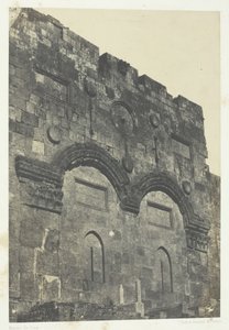 パレスチナのエルサレム、黄金の門Bab-El-Daharieh、184951年、印刷は1852年。 作： Maxime Du Camp