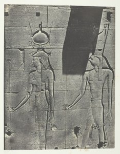 Kalabscheh、寺院の後部ファサードからの彫刻、ヌビア、184951、1852年に印刷。