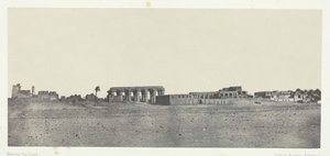 ルクソール、遺跡の一般的なビュー、テーベ、184951、1852 年に印刷。 作： Maxime Du Camp