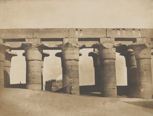 ルクソール、宮殿の大列柱廊、1849-51年。 作： Maxime Du Camp