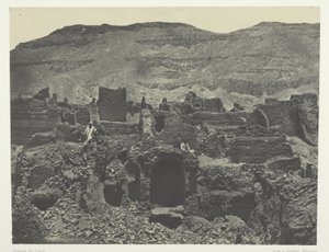 Medinet-Habou、パパ市の遺跡。 テーベ 作： Maxime Du Camp
