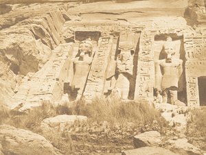 南部のアブセンビルにあるスペオス・ダトーのファサードの半分（1850年3月28日）。