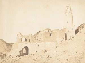 フィラエ右岸の南にあるベラル・モスク、1850年4月11日。 作： Maxime Du Camp