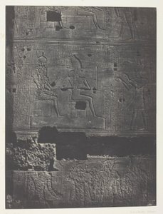 西の壁、フィロエのイシス大神殿；ヌビア、アルバム「エジプト、ヌビエ、パレスチナ、シリア」よりプレート78（1852年） 作： Maxime Du Camp