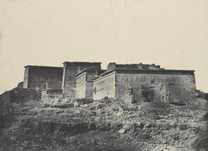 ヌビア。 イシスの大神殿、フィロエ。 1850 年に北から撮影した一般的なビュー。