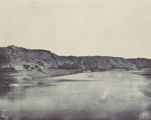 ヌビアです。ナイル川の東岸 バブの村1850年、フィロエの南側から撮影。