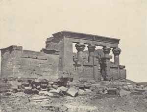 ヌビアです。デボイドの神殿。アントニンのルートのパレンボル（1850年 作： Maxime Du Camp