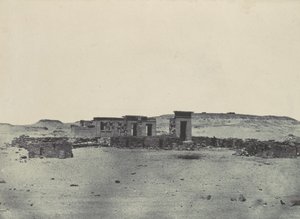 ヌビアです。デボッドの神殿と村1850年、アントナンの旅程のパレンボル。 作： Maxime Du Camp