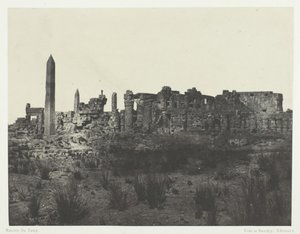 カルナックの宮殿、北から撮影した遺跡の全景、テーベ、184951年、1852年印刷。
