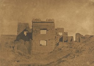 メディネト・ハブーにあるラメセス・メイヤムーンのパビリオンまたはギネカエ、1849-50年。 作： Maxime Du Camp