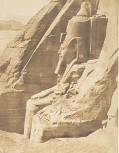 Spéos de Phréの東方の巨像のプロフィール、Abousembilにて Portrait of Rhamsès-l..., March 29, 1850. 作： Maxime Du Camp