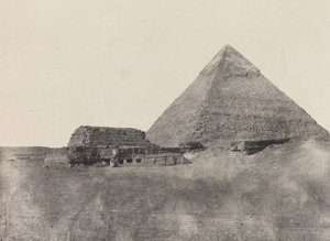 チェフレンのピラミッド、エジプト中部、184951年、1852年印刷。 作： Maxime Du Camp