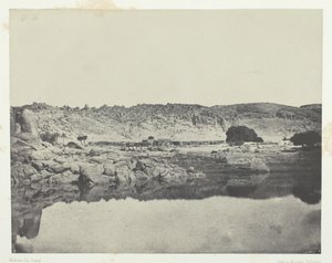 ナイル川北岸のアブ・コリ村（ヌビア、フィロエの北側から撮影、184951年）。