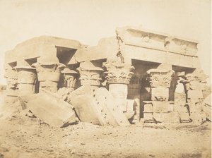クン・オンボ・オンボス神殿の遺跡、1849～50年。 作： Maxime Du Camp