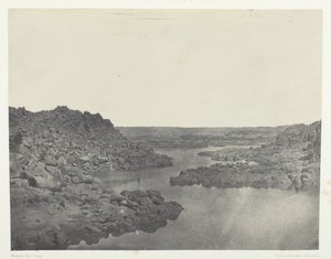 第一カタラクトからの出口、上エジプト、184951年、1852年印刷。 作： Maxime Du Camp