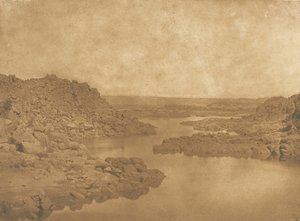 最初のカタラクトの南東側の出口（1849-50年）。 作： Maxime Du Camp