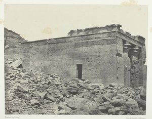 オシリス・イシス・ホルスの三神に捧げられたダンドゥル古代タントゥルの神殿、ヌビア、184951年。 作： Maxime Du Camp