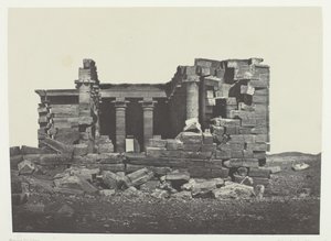 ギリシャ人のマハラッカ神殿シカミノス、ヌビア、184951年、1852年印刷。 作： Maxime Du Camp
