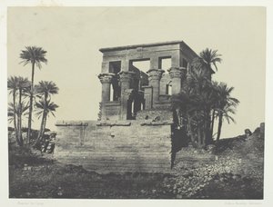 Temple Hypêthre, Philoe, Nubie, 184951, 1852年に印刷された。 作： Maxime Du Camp