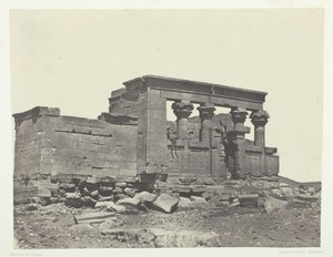 デボドの神殿、アントニヌスの旅程のパレンボル、ヌビア、184951年、1852年印刷。 作： Maxime Du Camp