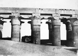 寺院遺跡、エジプト、1852年。 作： Maxime Du Camp